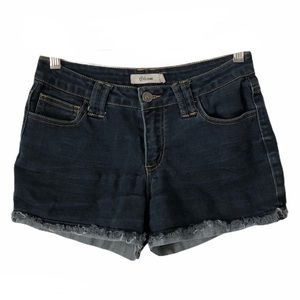 Cello Jeans Dark Wash Cutoff Cuff Jean Shorts